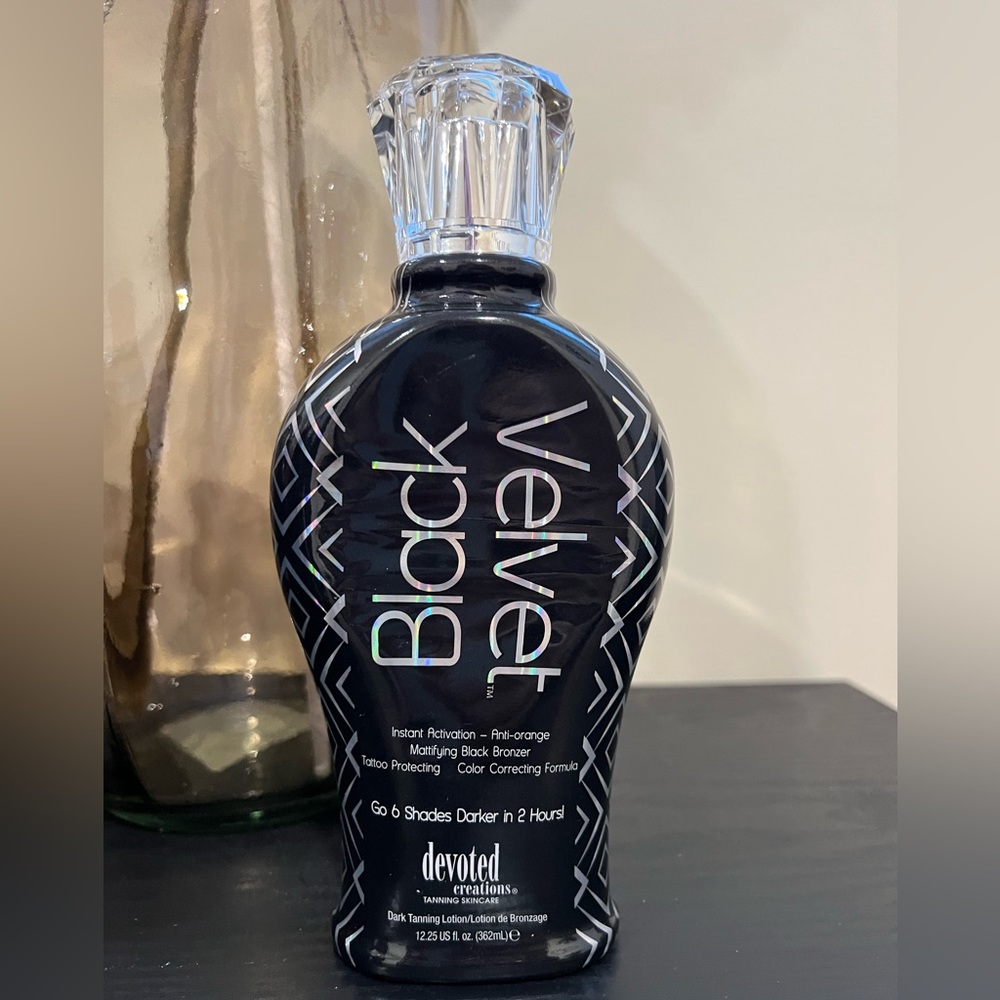 BRAND NEW Black Velvet Devoted Creations Indoor Outdoor Tanning Lotion.